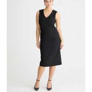 J. Crew Elegant Black Midi Dress